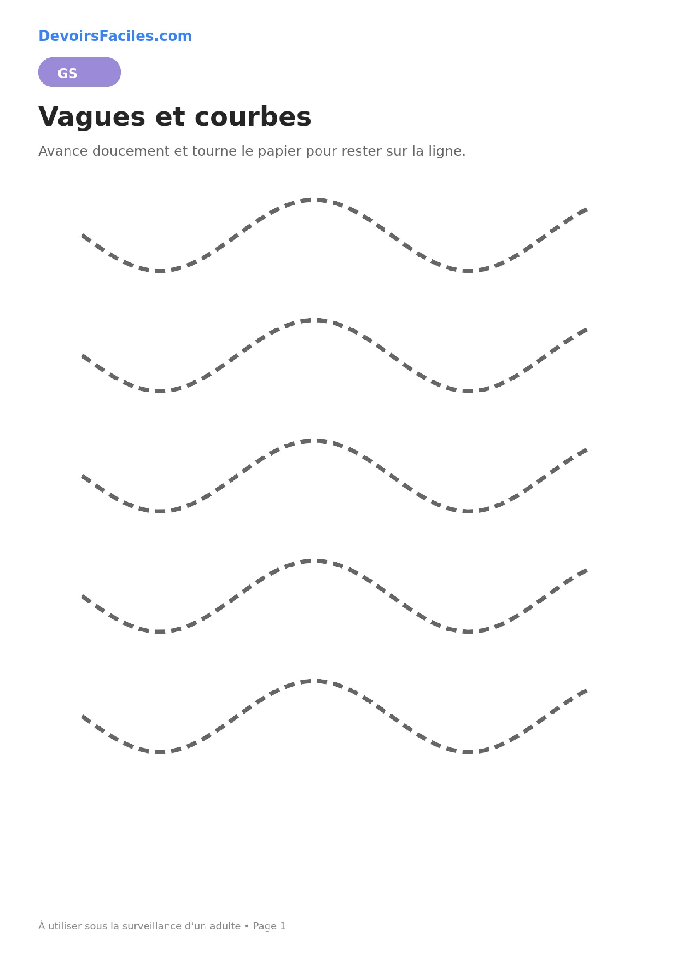 Découpage grande section : courbes et formes