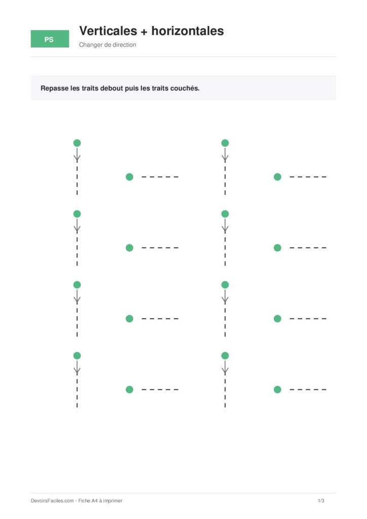 Graphisme PS lignes verticales et horizontales