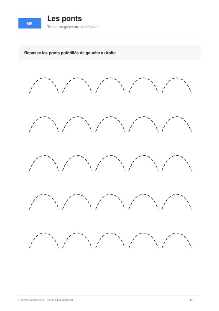 Exercices de ponts en moyenne section